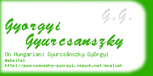 gyorgyi gyurcsanszky business card